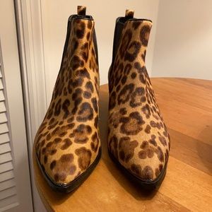 Marc Fisher leopard booties